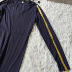 Pretty Little Thing  Women’s Rib Long Sleeve Thumb Hole Jumpsuit in Navy size 10 Photo 4