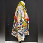 Vintage button up art painting Paris shirt Christopher Banks long sleeve size XL Blue Photo 7