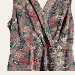 Anthropologie Maeve Gray Jacquard Floral Print Sleeveless Midi Dress Size 14 Photo 6