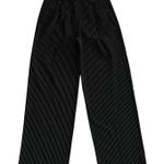 A New Day Wide Leg Black with White Pinstripe Trouser Pants Size 8 Photo 1