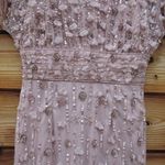 Mac Duggal  94117 Pink Cap Sleeve Column Midi Dress With Floral Beading Photo 9