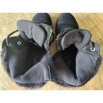UGG  Black Suede Shearling Hiker Boots Women Size 5 US 37 EU Lace Up Zip Winter Photo 7