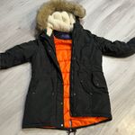 Madden Girl  Black and Orange Ski Jacket Photo 0