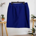 Worthington Skirt. Royal Blue. Zip Up Back. Stretch Waist. Size 14 Photo 1