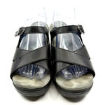 Dansko Women's Black Leather Buckle Strap Comfort Sandal Size US 9.5-10 EU 40 Photo 0