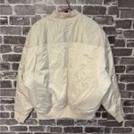Athleta NWT  SATEEN BOMBER jacket Bone cream size M Photo 9