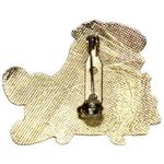 Relaxing Santa Claus Lapel Pin Christmas Holiday Vtg Holiday Decorative Xmas Green Photo 2