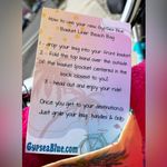 GYPSEA BLUE HANDMADE BICYCLE BASKET LINER BEACH BAG BLACK PINK FLAMINGO Photo 3