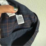 Loft  Women’s Marisa‎ Straight Career Casual Navy Brown Plaid Ankle Pants Size 8 Photo 8