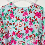 Ann Taylor Floral Strawberry Cherry Print Long Sleeve Popover Top Size Small S Photo 9