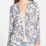 ASTR The Label Women's Floral Gray White Purple Open Lightweight Blazer XS Photo 1