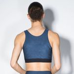 𝅺heroine Sport NWT ‘Swap’ Sports Bra in ‘Arctic Camo’ Navy Blue Size Medium Photo 7