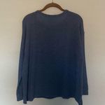 Stevie Hender Blue Lightweight Sweater Boxy Waist Cut Photo 2