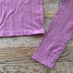pink mauve workout cropped long sleeve top Size M Photo 3