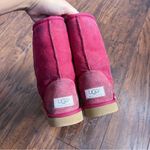 UGG  • Classic Short Boot 5825 burgundy maroon pink suede sheepskin shearling mid Photo 9
