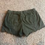 Aerie  Olive Green Distressed Shorts w/ Elastic Waist Size Large Photo 1