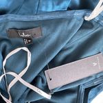 Lulus Stunning Arrival Dark Teal Satin Off The Shoulder Maxi Dress Formal M NWT Blue Size M Photo 6