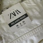 ZARA Relaxed Rigid White Denim Jeans Size 2 NwT Photo 4