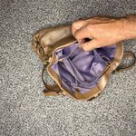 Coach  Ashley Large Beige Leather Carryall Satchel Shoulder Bag​ Photo 3