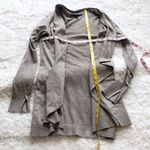 White House | Black Market WHBM long sleeve gray knit extra small women’s open front long cardigan sw… Photo 5