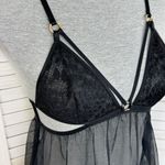 Victoria's Secret Victoria’s Secret Sheer Mesh Cage Babydoll Nightie Black Small Photo 4