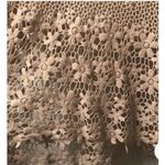 Hazel‎ crochet lace top beige medium boho tan Feminine, Floral Details, Unique Photo 5