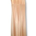 Women's Beige Satin Slip Maxi Dress‎ Size M Formal Sleeveless Tan Size M Photo 0