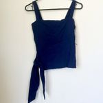Susana Monaco NWT Navy Blue Wide Strap Tank Top with Side Tie - Small Photo 3