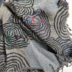 Unbranded Women’s Gray Spiral Knit Fringe Rectangle Scarf 24.5” X 72” Long Cozy Photo 5