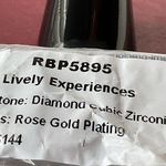 Bomb Party RBP5895 “Lively Experiences” Diamond CZ on Rose Gold Size 6 Ring NWT Photo 3