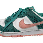 Nike  Dunk Low Snakeskin Green Coral Lace Up Low Top Athletic Sneakers Shoes 9 Photo 0