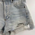 AGOLDE denim shorts women button fly cut off distressed summer cotton size 26 Photo 3