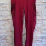 Adidas Climalite leggings ankle red S pockets wide waistband pocket Photo 0