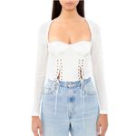 Danielle Guizio Archangel Sweater Corset Top By  Photo 4