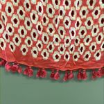 Kate Spade New York Pink Cream Red Viscose Abstract Fashion Scarf 2017 83”, 22” Photo 6