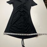 Alice + Olivia Alice‎ + Olivia Marsha Ruched Polo Mini Dress Womens Size XS Black Bodycon *FLAW Photo 7