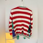 Festive Ugly Christmas Sweater Red Green Holiday Cardigan Candy Canes Size S Photo 5