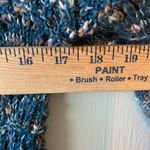 Hinge  angora wool blend blue crochet sweater size XS Photo 5