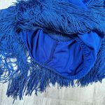 Latin Ballroom Rhythm Fringe Competition Dress XS Blue Photo 6