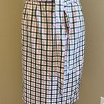Ann Taylor ❤️ NWT  Plaid Green and Pink Pencil Skirt with Belt Photo 1