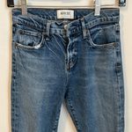 AGOLDE Toni Mid Rise Straight Distressed Hem Jeans Photo 3