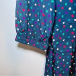 Marc by Marc Jacobs Women's Silk Multicolor Leaf Print V Neck Dress Size 2 Photo 8