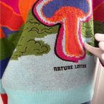 Farm Rio  Amazon Mushroom Embroidered Sweater size small Photo 3