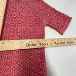 ZARA ‎ Top Womens Small Pink Crochet Knit Sheer Short Sleeve Boho Summer Top Photo 7