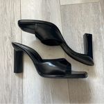 Via Spiga Heels slip on open toed womens Black (size 8.5) chic minimalist party Photo 2