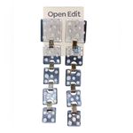 Open Edit NWT  Light Blue Square Hanging Earrings From Nordstrom Photo 5