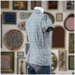 Kenzo Y2K Business Suit jacket Womens EU Size 42 US Size 4 Small Gray Plaid Vtg Photo 2