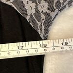 Free People COLD SHOULDER DRESS ROCKER DRESS BLACK W/GRAY LACE & TIE SHOULDERS L Photo 4