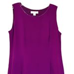 Petite Sophisticate Petite‎ Sophisticate Silk Purple Shift Dress Beaded Neckline NWT Size 12 #48052 Photo 3