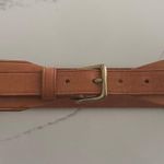 J.Crew Wide Leather Belt with Brass Buckle in Natural Tan Leather Size Small Photo 6